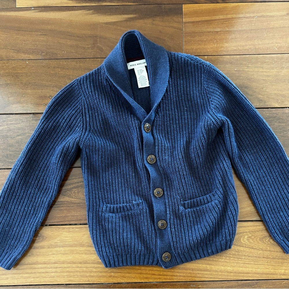 Boys Blue Cardigan Sweater